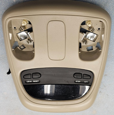  02-05 RAM Overhead Console DOME Light Lamp Roof Storage Compartment TAN 05