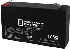 Mighty Max 6V 1.3AH AGM Battery for Power Security Devices