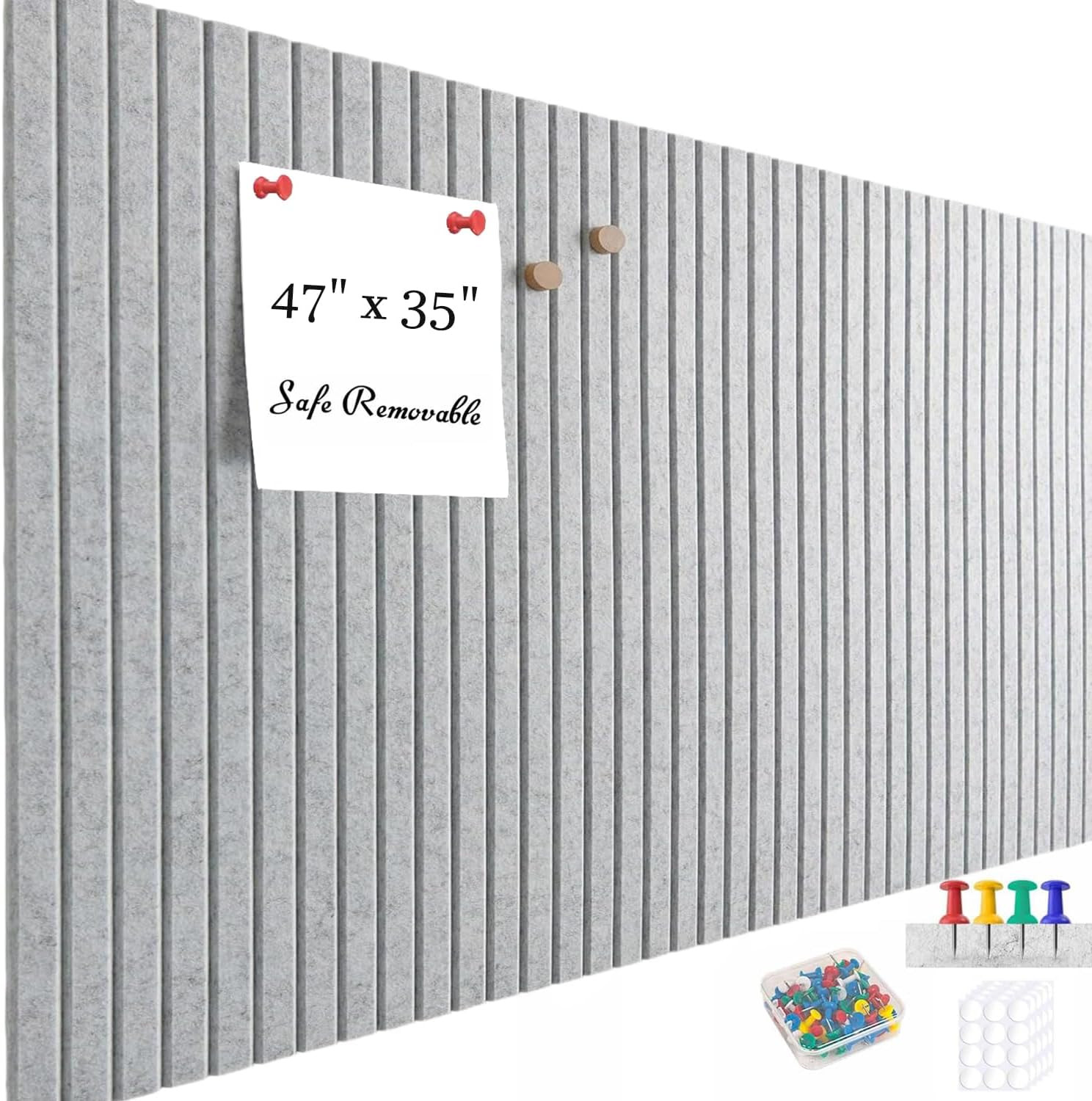 12 Pack Felt Bulletin Board, 120X90Cm Large Cork Board Alternative, Felt Wall Ti