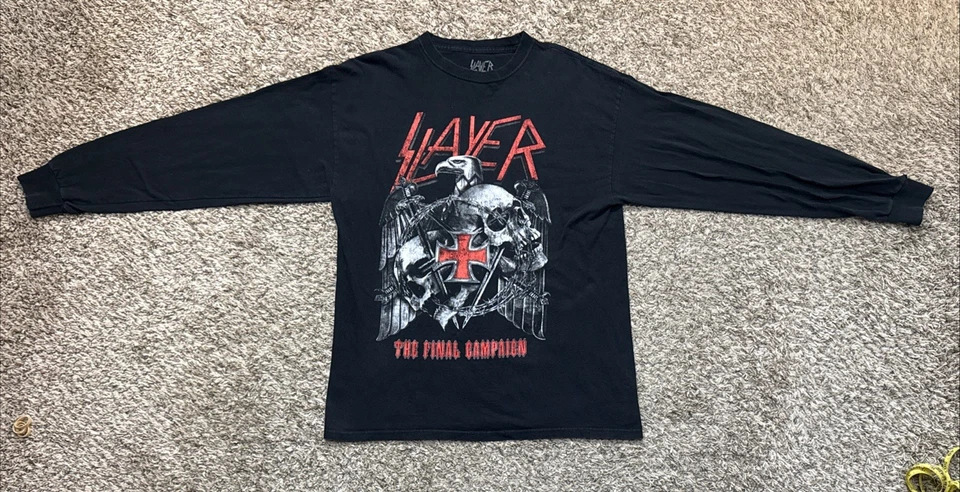 Camisa de manga larga mediana Slayer Band The Final Campaign Concert World Tour 2019 Foto 4 de 4