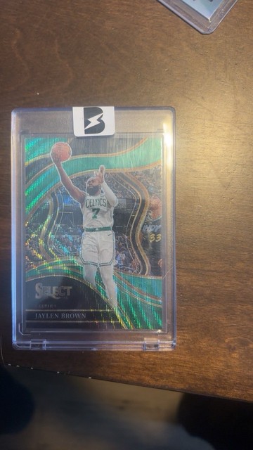 2023-24 Panini Select - Courtside Jaylen Brown #222 Green Wave Prizm /50