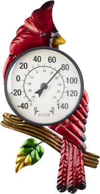 Cardinal Outdoor Thermometer Large Number Wall Mount Patio Garden Decor