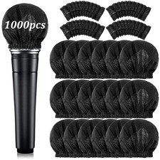 1000 Pcs Disposable Microphone Cover Non Woven Handheld Microphone Windscreen...