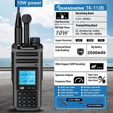 10W VHF/UHF Dual Band Radio 999CH CTCSS/DCS IP55 2500mAh Type-C Weather Alarm CE
