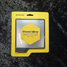 NEW Tooletries Shatterproof Shower Mirror for Shaving Silicon Grip Tech Bathroom