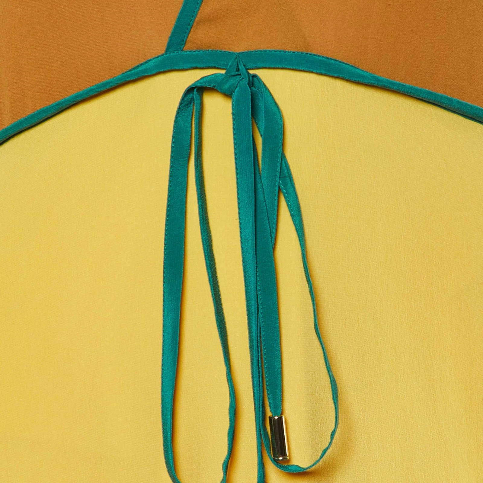 Abito lungo senza maniche Dsquared2 viola colorblock seta arricciato S