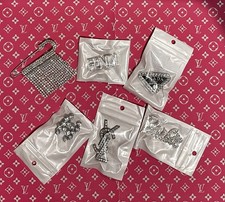 Silver Charms for Croc Or Phone Cases 5 Piece Set