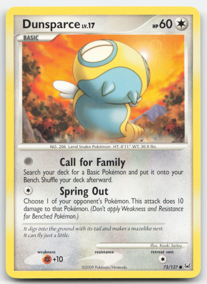 Dunsparce 73/127 Platinum Common Pokemon NM