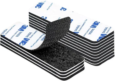 KU Klettband Selbstklebend Extra Stark,12 Stück Klebepads Doppelseitig Klebeband