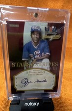 2013 Panini USA Baseball Champions - Stars & Stripes Signatures Ozzie Smith /125