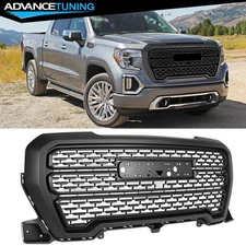 Fits 19-21 GMC Sierra 1500 Matte Black Denali Front Bumper Upper Mesh Grille
