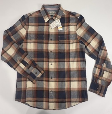 Flag & Anthem Men's Peters Long Sleeve Plaid Flannel Shirt Men s size Small NWT