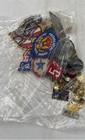 Vintage Military Memorabilia Pins Jewelry Medals Patches Mixed Lot in Round Tin