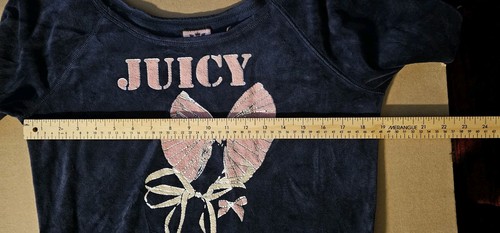Vintage Y2K - Juicy Couture Velour Tracksuit Set - Navy Blue - Medium - Bows - Picture 5 of 6