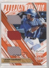 2019 Elite Extra Edition Triple Prospect Materials Orange /199 Leody Taveras 9cf