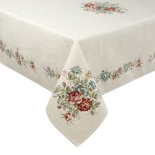 Tischdecke Tischtuch Gobelin 140x180 cm Dekoration Deko Blumen Tischunterlage