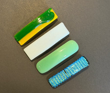 Lot of 2.5" Glass Barrettes, Dichroic Fused Barrette, Stained Glass Clip, S0614B