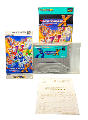 【電池蓋難あり】ROCKMAN SR&D X100 MINT ROCKMAN X MEGA MAN Nintendo Super Famicom Japanese - Ships