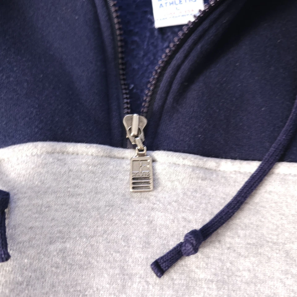 Sudadera con Capucha Russell Athletic Colorblock Talla L 1/4 Cremallera Pullover Sudadera De Colección Años 90 Foto 3 de 4