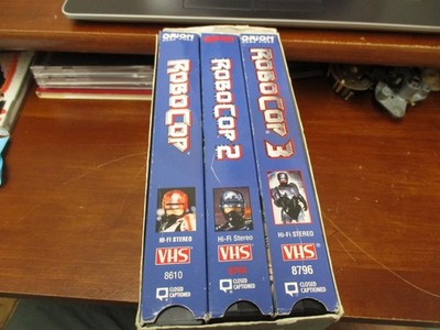 Vintage 1993 Robocop 1, 2 and 3 VHS Original Orion Release Trilogy