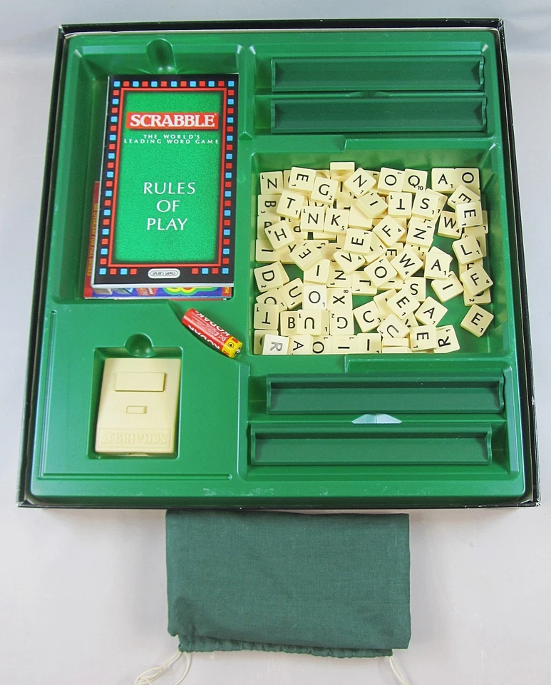 Scrabble Deluxe With Turntable And Electronic Timer 1988 Spears Games Complete - Image 4 of 4