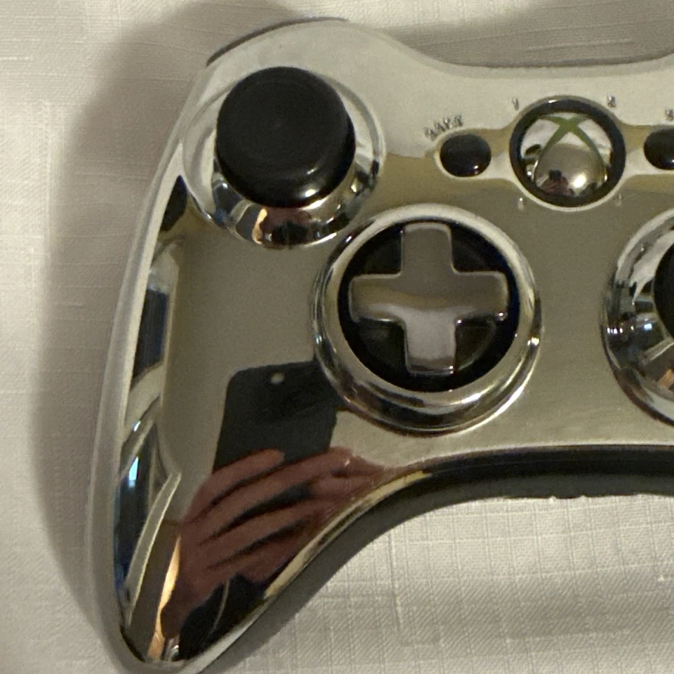 Controlador Inalámbrico Microsoft XBOX360 SE Edición Especial Cromo Plateado - Probado Foto 2 de 4