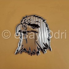 Adlerkopf Auto Aufkleber Chrom Metall 3D Emblem Sticker Eagle Badge Logo Harley