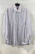 Dolce & Gabbana Men's Blue Red Stripe Long Sleeve Button Down Shirt 16.5 41
