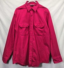 Vtg Frostproof Made In USA Chamois Red Long Sleeves Shirt Men's Large Button-Up