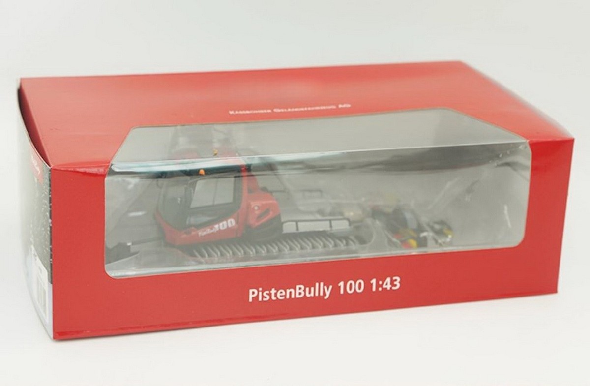 1/43 Scale PistenBully 100 Snowplow Diecast Model Plastic Tracks