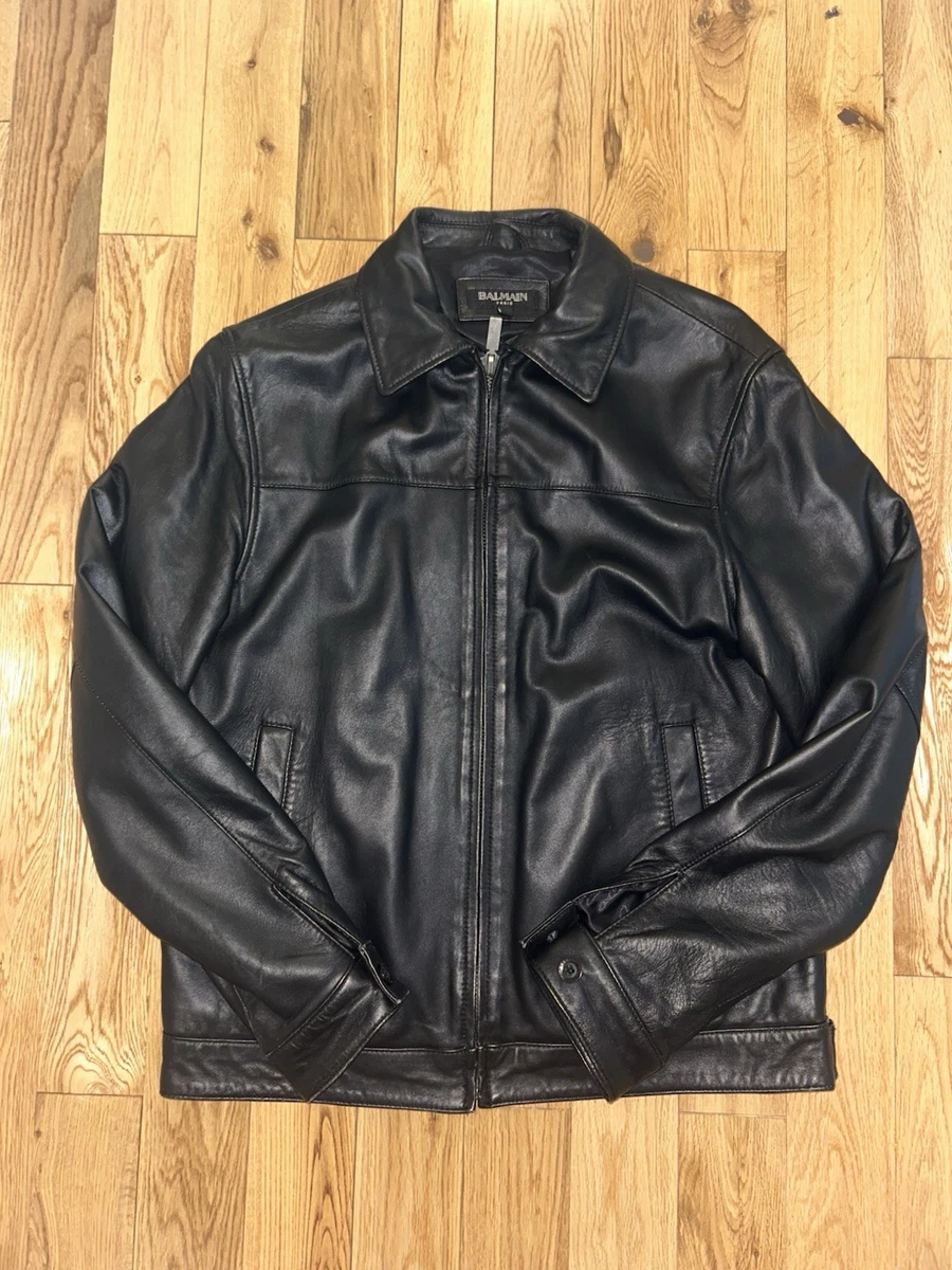 Balmain Leather Outer Shell Coats, Jackets & Waistcoats for Men