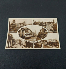 Aberdeen Multi scene Postcard with trams - St. Nicholas Street, Union Street