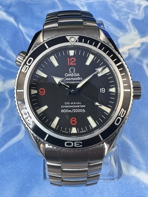 Omega Seamaster Planet Ocean Co-Axial 42mm 600m Auto Date.  Original Box Papers