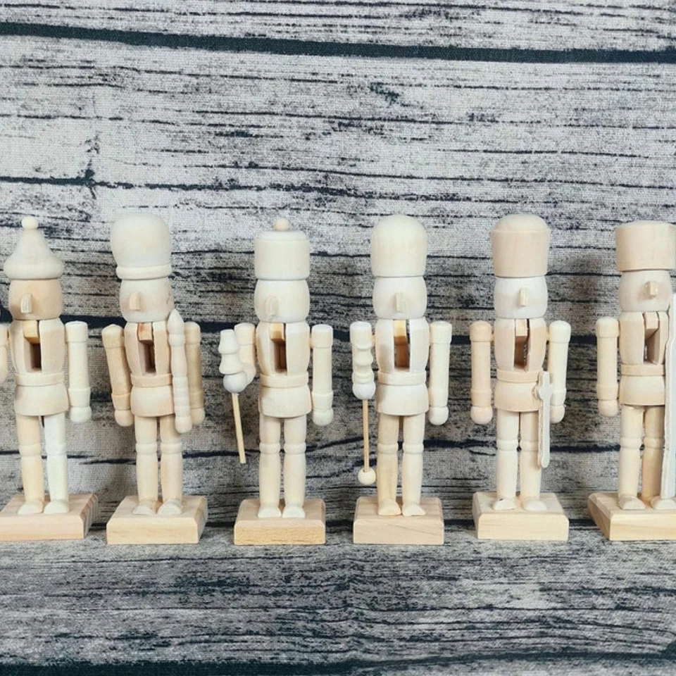 DIY Wooden Christmas Nutcracker Paintable Xmas Decor for Shelf Holiday Party - Image 3 of 4