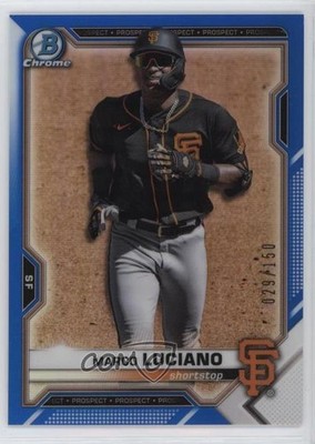 2021 Bowman Chrome Prospects Blue Refractor 29/150 Marco Luciano #BCP-229 13x1
