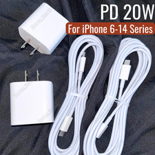 20W USB C Power Adapter Fast Charger Cable For i Phone 14 13 12 11 Pro XR XS X 8