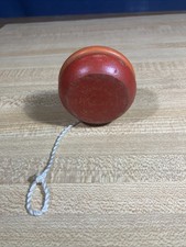 Vintage Original 1950s/60s Duncan Beginners Yo-Yo Orange Red Wood