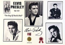 Elvis Presley Photo Display. Signed. Size A4