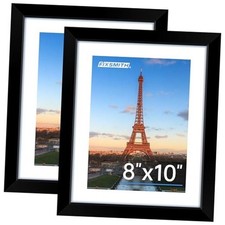 8x10 Picture Frame Photo Frame with HD Plexiglass, Display 8" 10" Black