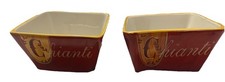 Pier 1 Imports 5” Square Cucina Cereal Soup Bowls Set Of 2 Excellent EUC t2