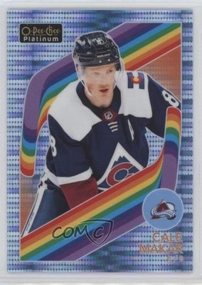 2023-24 O-Pee-Chee Platinum Retro Blue Pulsar 57/100 Cale Makar #R-14 00d2