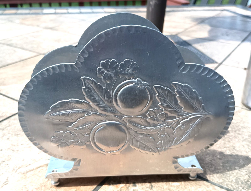 Vintage Forged Aluminum Everlast Napkin Holder circa 1949