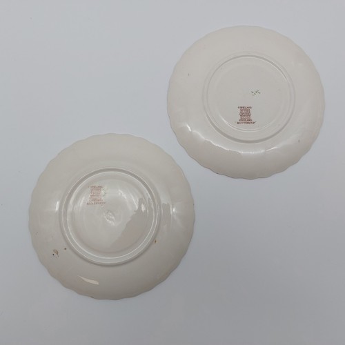 Spode Buttercup Trio x2 Cup Saucer Side Plate Floral Basket Weave Vintage MCM - Picture 9 of 21
