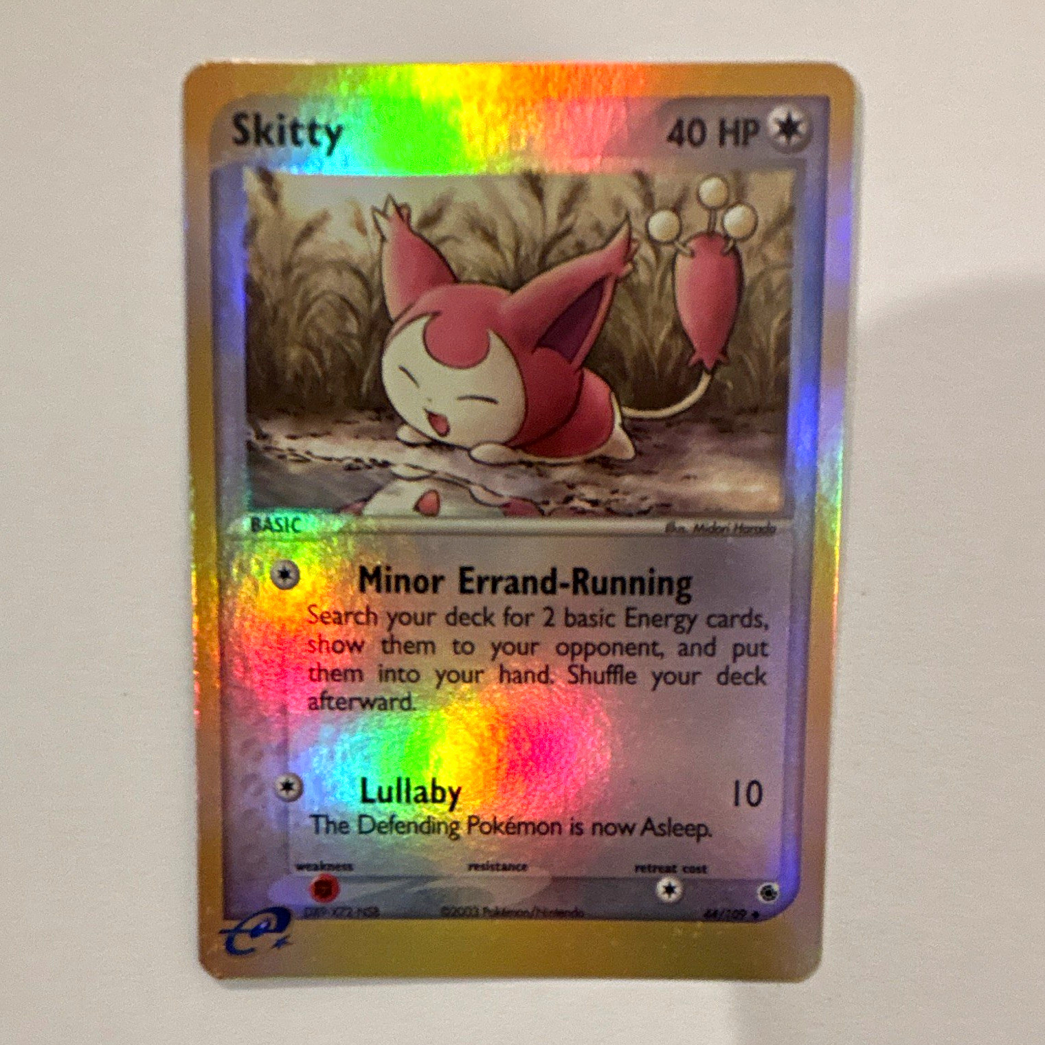 Pokemon TCG Skitty 66/109 EX Ruby & Sapphire 2003 Holo Common Basic LP