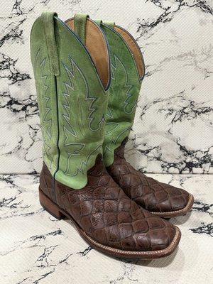 #ad Horse Power Anderson Bean Boot HP1824 Green Upper Filet To Fish Square Toe 10.5D $109.99