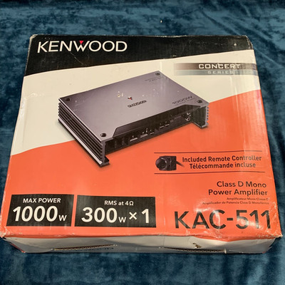 Kenwood KAC-511 Class D Mono Digital Bass Boost Power Amplifier 1000 Watts