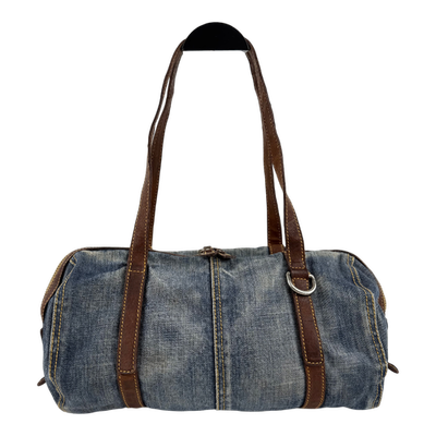 Miu Miu handbag Shoulder Bag navy brown denim leather | eBay