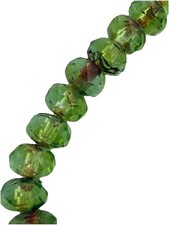 Czech Glass Faceted Rondelle Beads 5mm