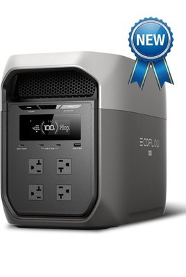 EcoFlow 2048Wh Portable DELTA 3 Max 2400W Power Station  Backup & RV Camping