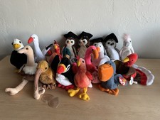 Flock of Birds Ty Beanie Babies Lot of 17 Retired 1990s w/ Tags